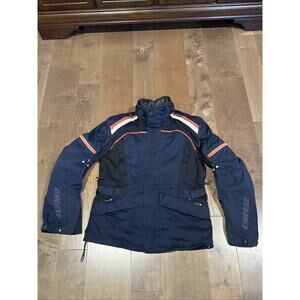 Dainese Men’s Jacket Size 52 Blue/Orange Moto MX Motorcycle Canvas Nylon
